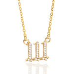 Iced Angel Number Necklace