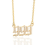 Iced Angel Number Necklace