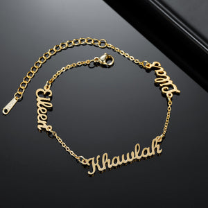 Personalized Three Name Bracelet