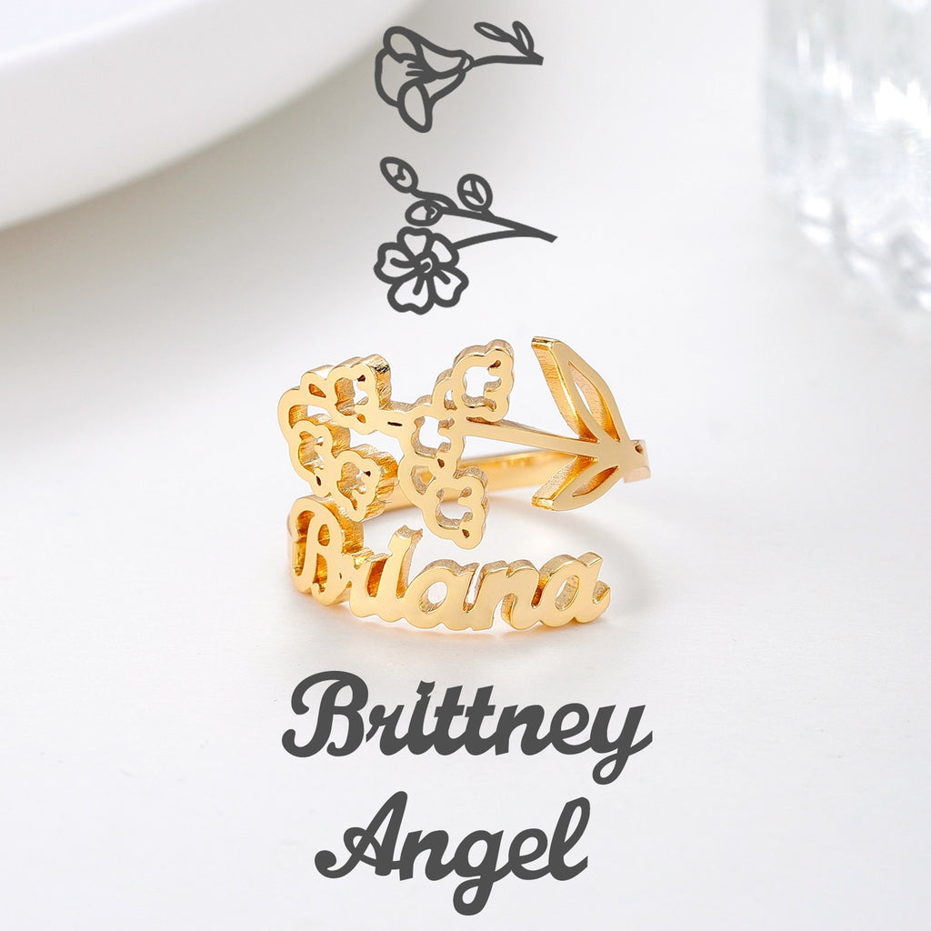 Personalized Flower Ring