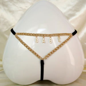 Personalized Triangle Body Chain Necklace