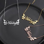 Personalized Butterfly Classic Name Necklace