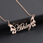 Personalized Butterfly Classic Name Necklace