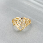 Initial Heart Ring