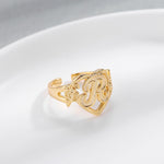Initial Heart Ring