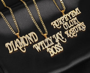 Personalized Big Iced Out Necklace