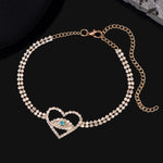 Evil Eye Rhinestone Tennis Anklet Bracelet