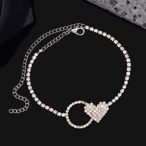 Evil Eye Rhinestone Tennis Anklet Bracelet