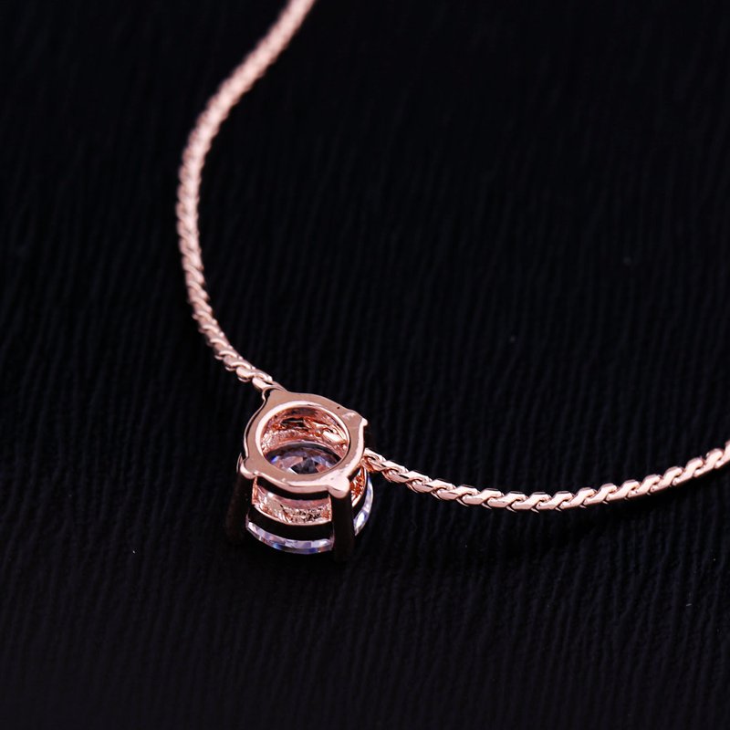 Rose Gold Crystal Necklace - Limitless Jewellery