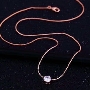 Rose Gold Crystal Necklace - Limitless Jewellery