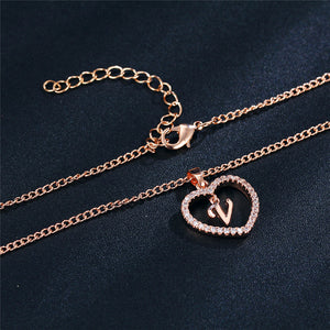 Heart Letter Necklace - Limitless Jewellery