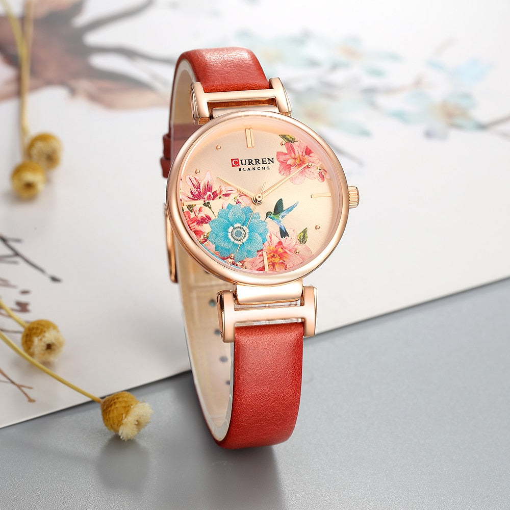 Flower Leather Women Watch - Limitless Jewellery