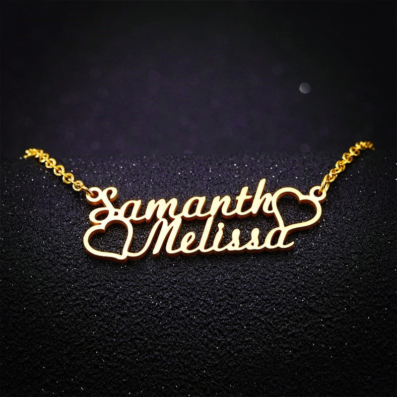 Personalized Cursive Heart Necklace - Limitless Jewellery